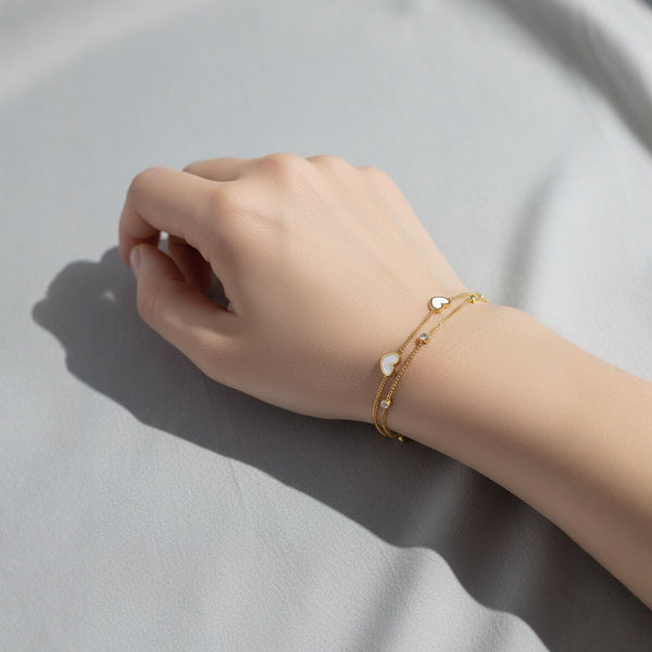 Double Heart Bracelet